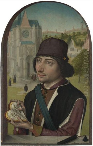 Portrait of a Young Man Oil Painting by Master of the View of Saint Gudula
