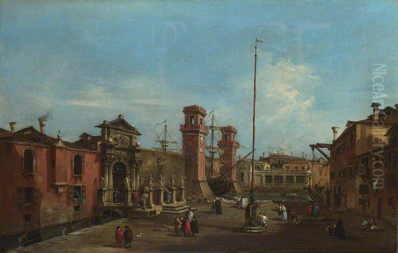The Arsenal Oil Painting by Francesco Guardi