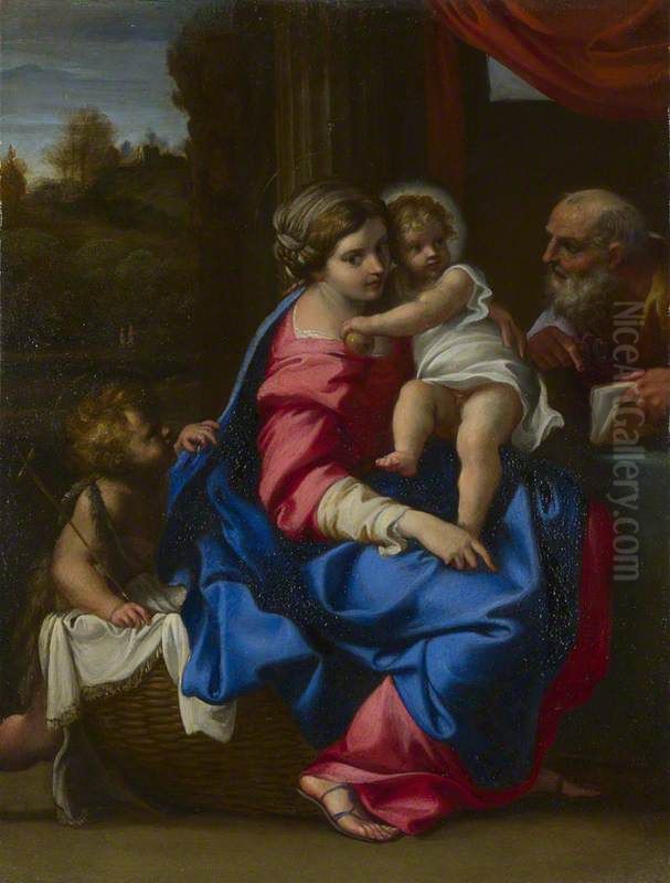 The Holy Family with the Infant Saint John the Baptist Oil Painting by Annibale Carracci