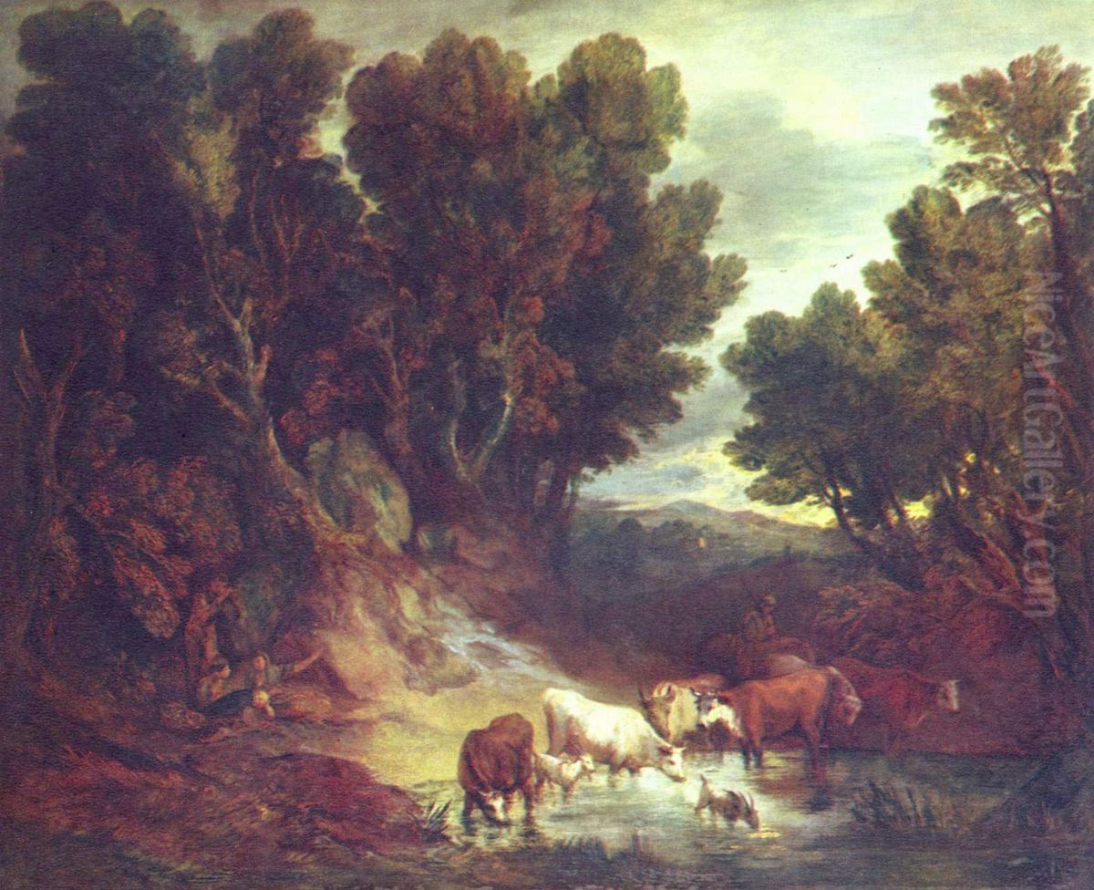 Die Tranke Oil Painting by Thomas Gainsborough