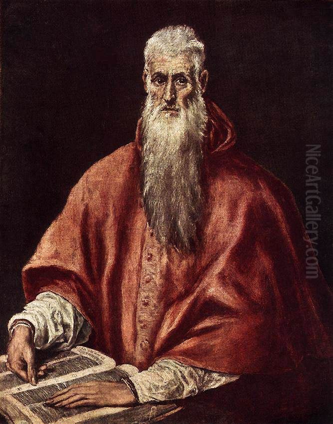 St Jerome as Cardinal Oil Painting by El Greco