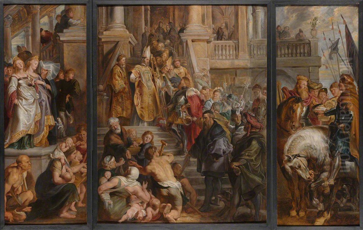 Oil Sketch for High Altarpiece, St Bavo, Ghent Oil Painting by (studio of) Rubens, Peter Paul