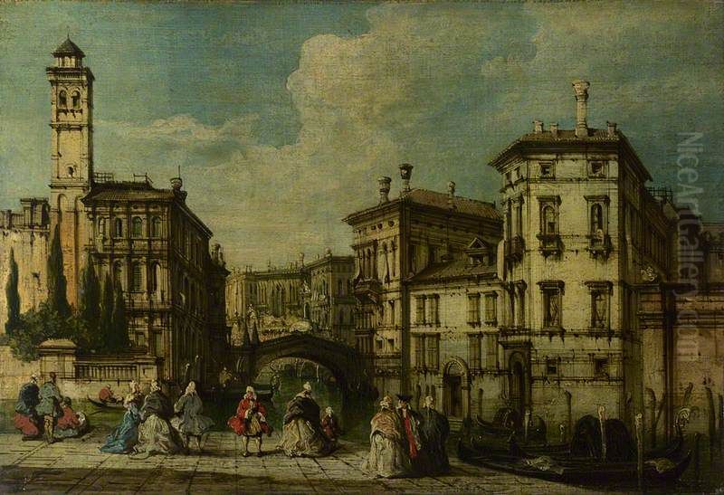 Entrance to the Cannaregio Oil Painting by Francesco Guardi