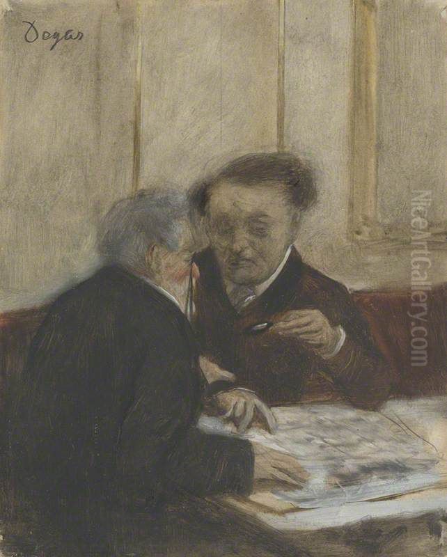 At the Cafe Chateaudun Oil Painting by Edgar Degas