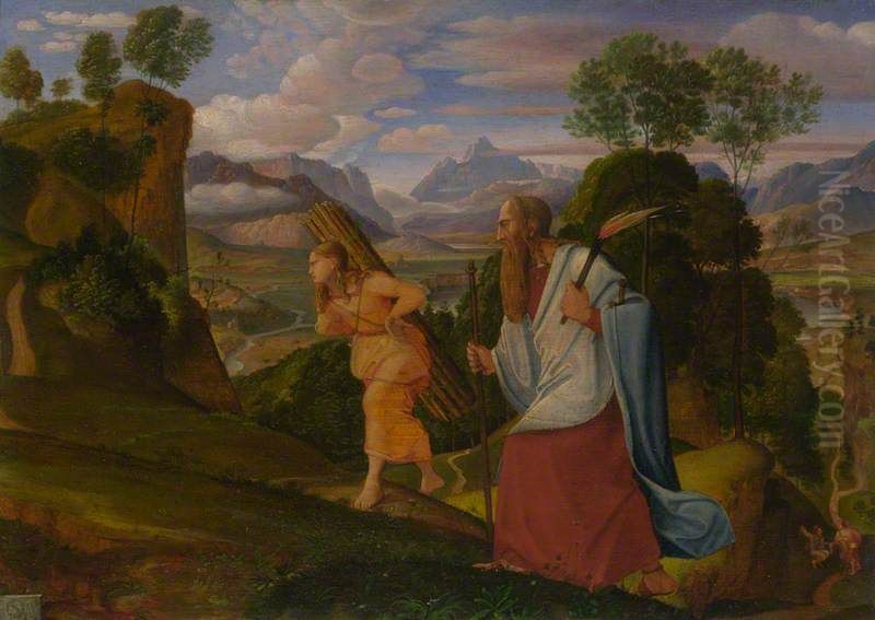 Abraham and Isaac Oil Painting by Ferdinand Olivier