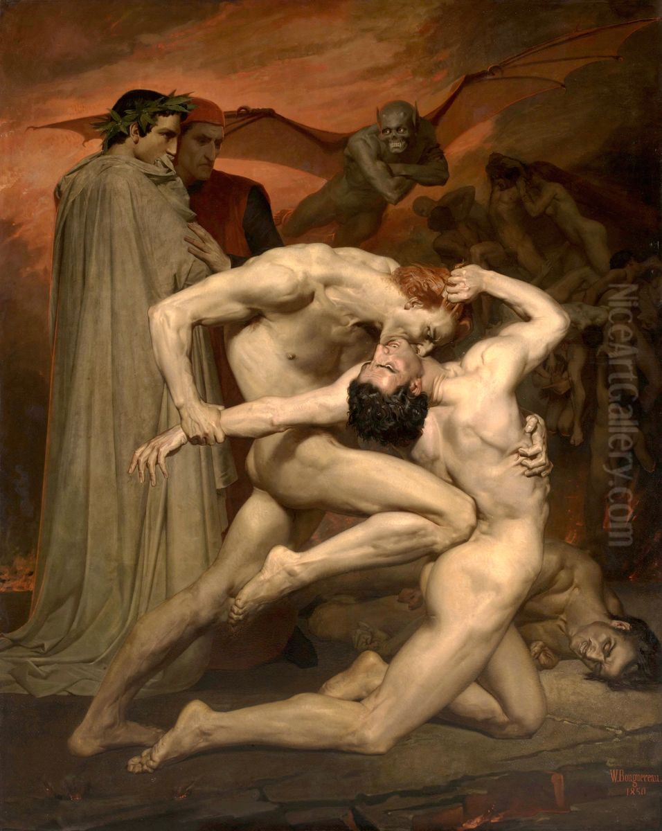 Dante et Virgile Oil Painting by William-Adolphe Bouguereau