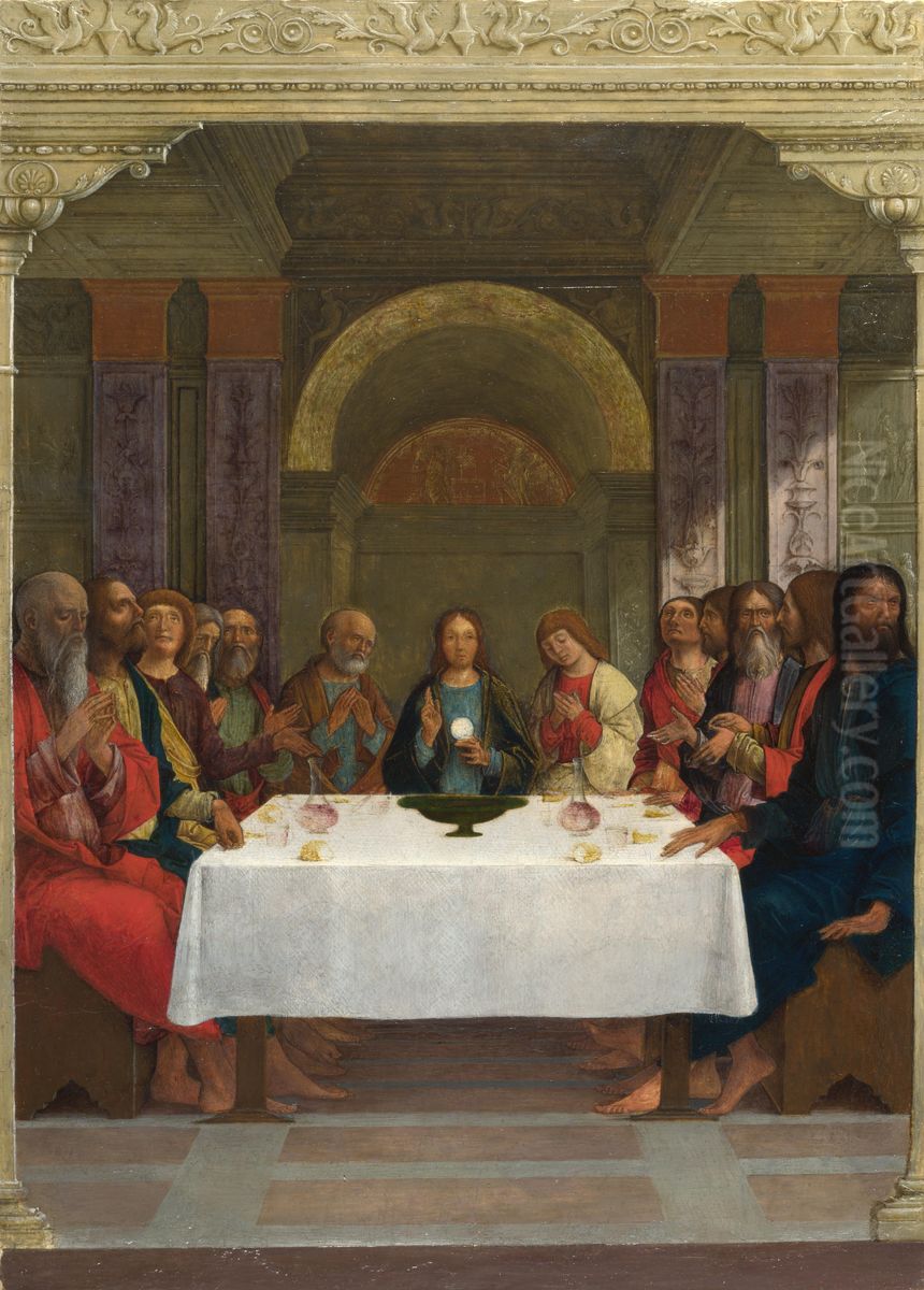 The Institution of the Eucharist Oil Painting by Ercole de' Roberti
