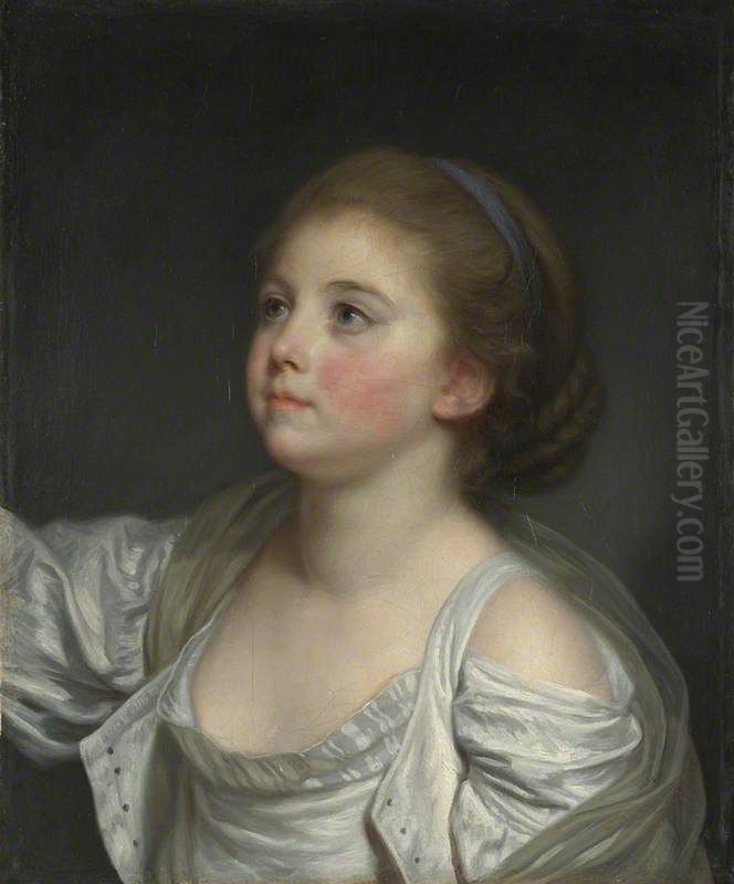 A Girl Oil Painting by Jean-Baptiste Greuze