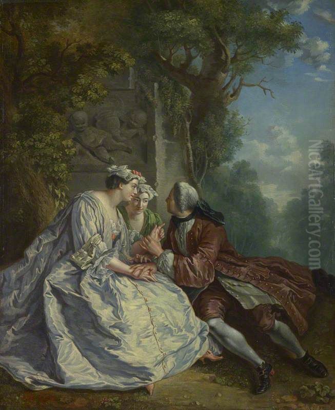 The Game of Pied de Boeuf Oil Painting by Jean-Francois de Troy