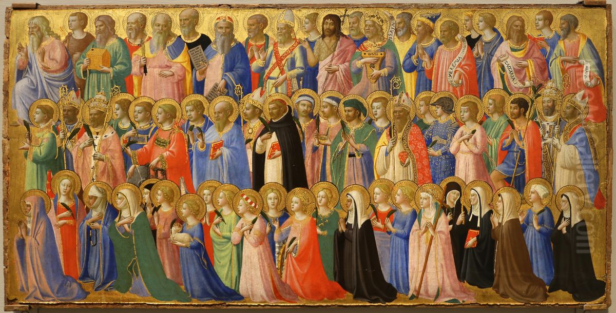 The Forerunners of Christ with Saints and Martyrs Oil Painting by Fra Angelico