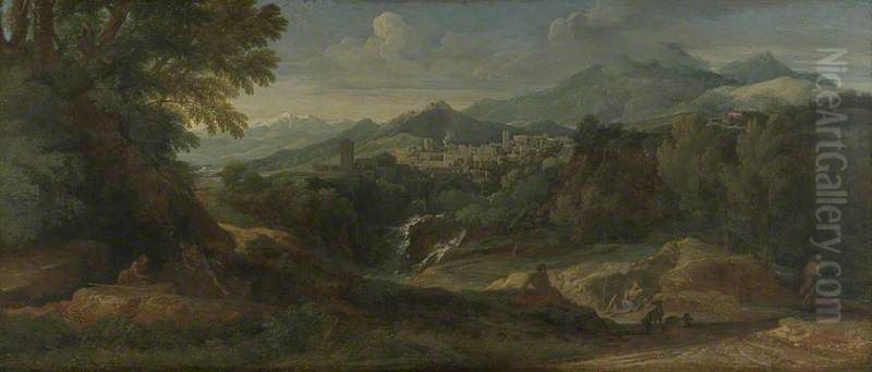 Tivoli (?) Oil Painting by Gaspard Dughet