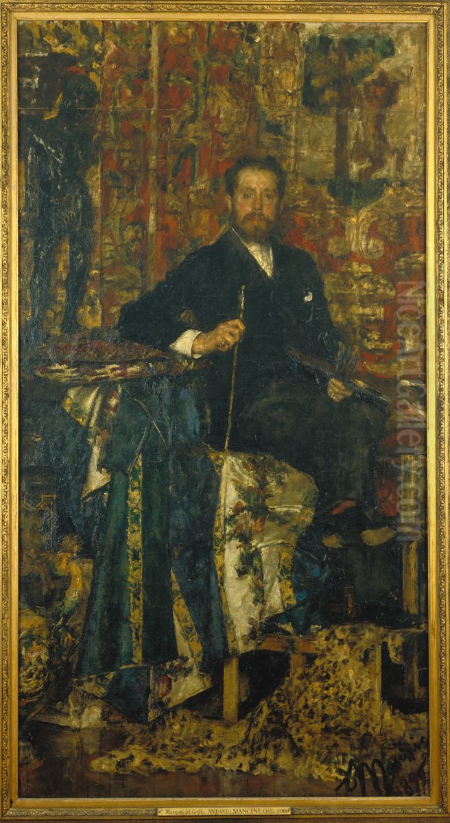 The Marquis del Grillo Oil Painting by Antonio Mancini