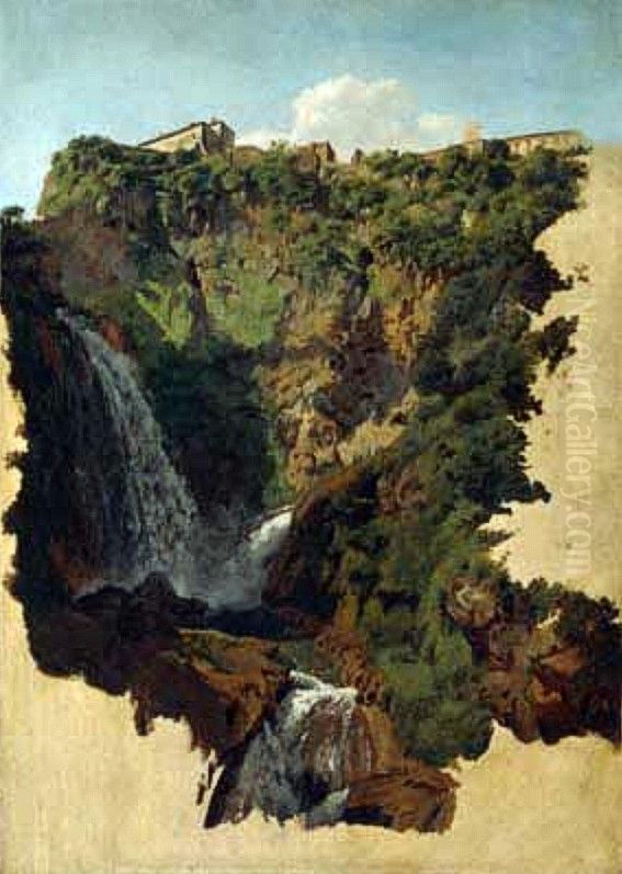 The Cascade at Tivoli Oil Painting by Gilles-Francois Closson