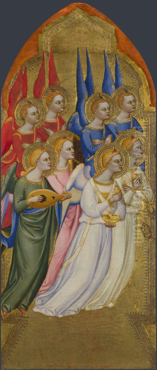 Seraphim, Cherubim and Adoring Angels Oil Painting by Jacopo di Cioneand workshop