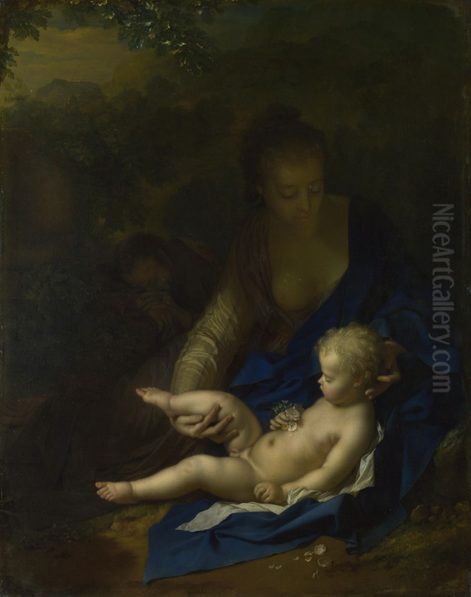 Rest of the Flight into Egypt Oil Painting by Adriaen Van Der Werff