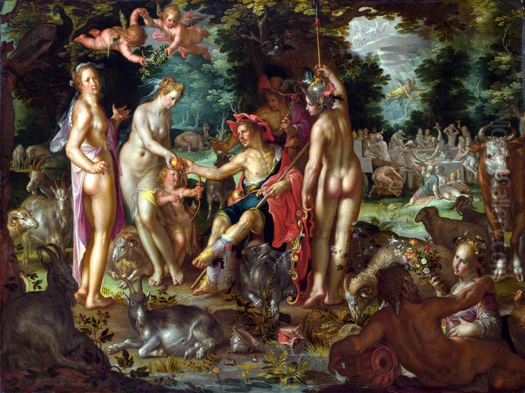 The Judgment of Paris Oil Painting by Joachim Wtewael (Uytewael)