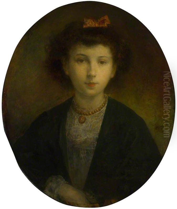 The Countess of Desart as a Child Oil Painting by Gustave Ricard
