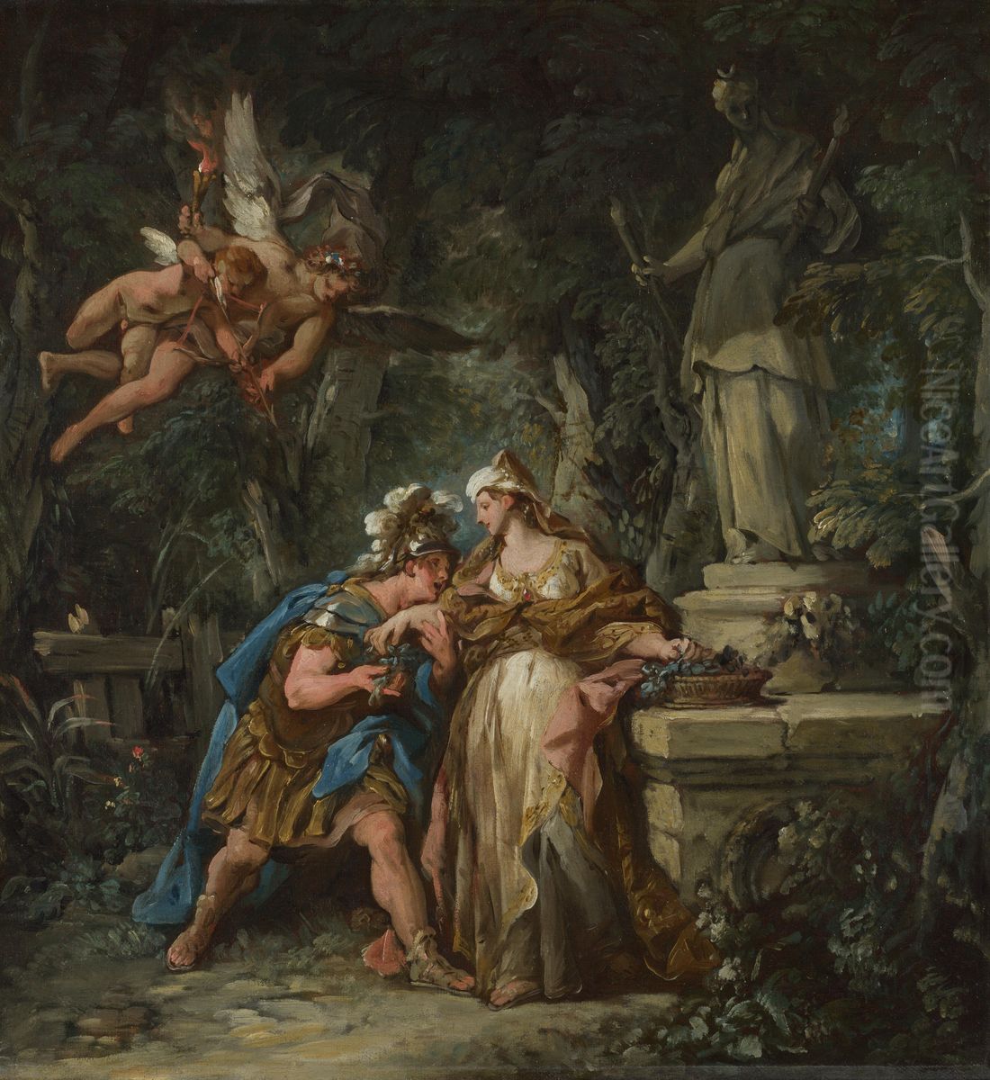 Jason swearing eternal affection to Medea Oil Painting by Jean-Francois de Troy