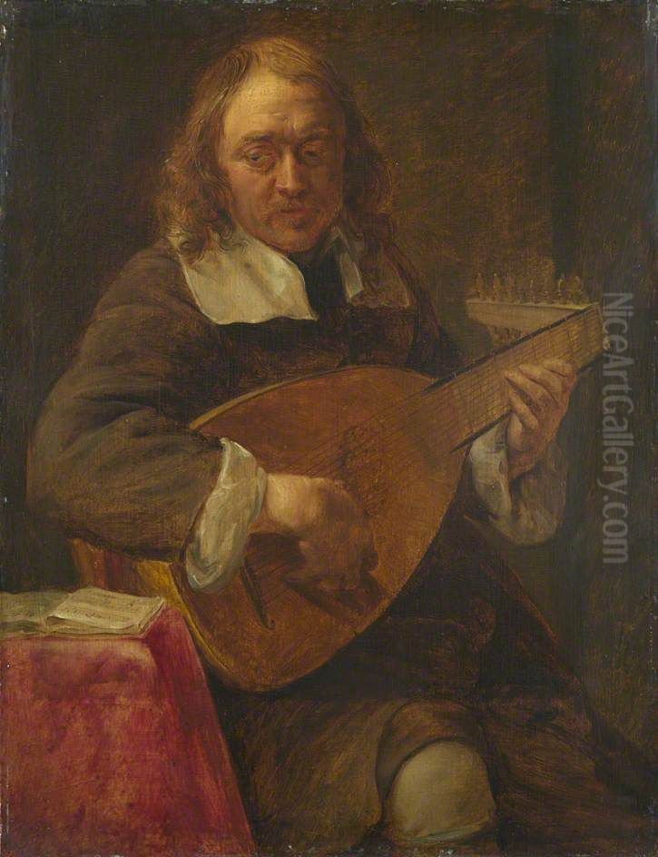 Hearing (possibly portrait of Jan Philip van Thielen Oil Painting by Gonzales Coques