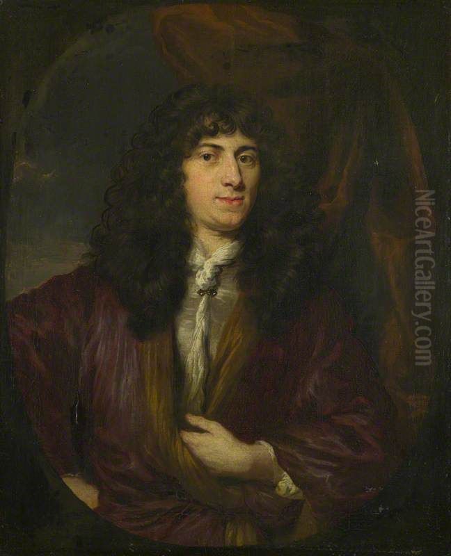 Portrait of a Man in a Black Wig Oil Painting by Nicolaes Maes