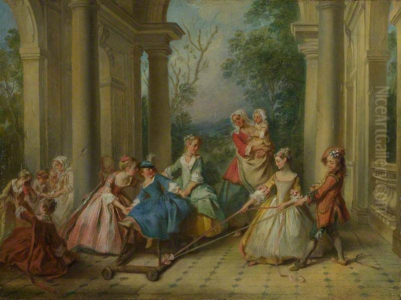 Childhood Oil Painting by Nicolas Lancret