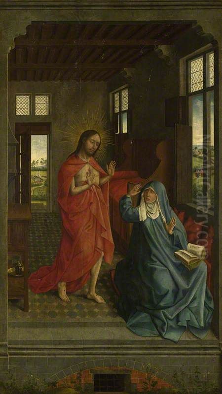 Christ appearing to the Virgin Oil Painting by Rogier van der Weyden