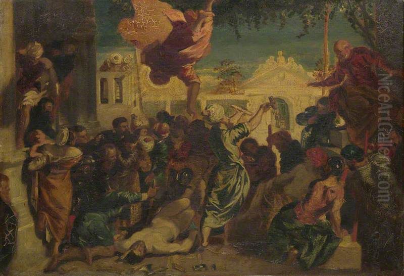 The Miracle of Saint Mark Oil Painting by Jacopo Tintoretto