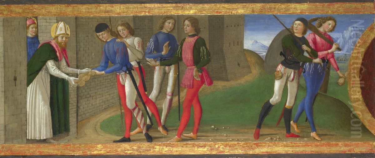 A Legend of Saints Justus and Clement of Volterra Oil Painting by Ghirlandaio Domenico