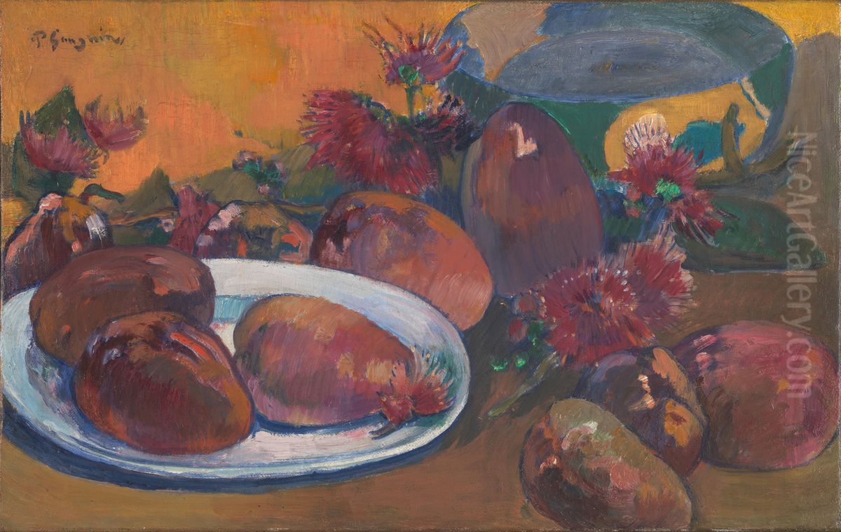 Stil life with Mangos Oil Painting by Paul Gauguin