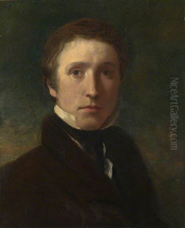 Self Portrait at the Age of about Nineteen Oil Painting by William Boxall
