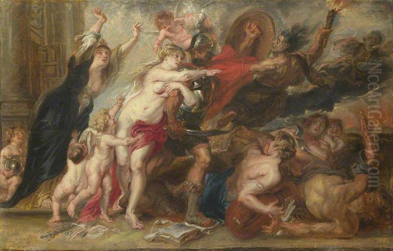 The Horrors of War Oil Painting by (studio of) Rubens, Peter Paul