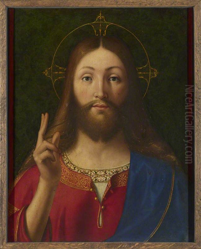 Christ Blessing Oil Painting by Andrea Previtali
