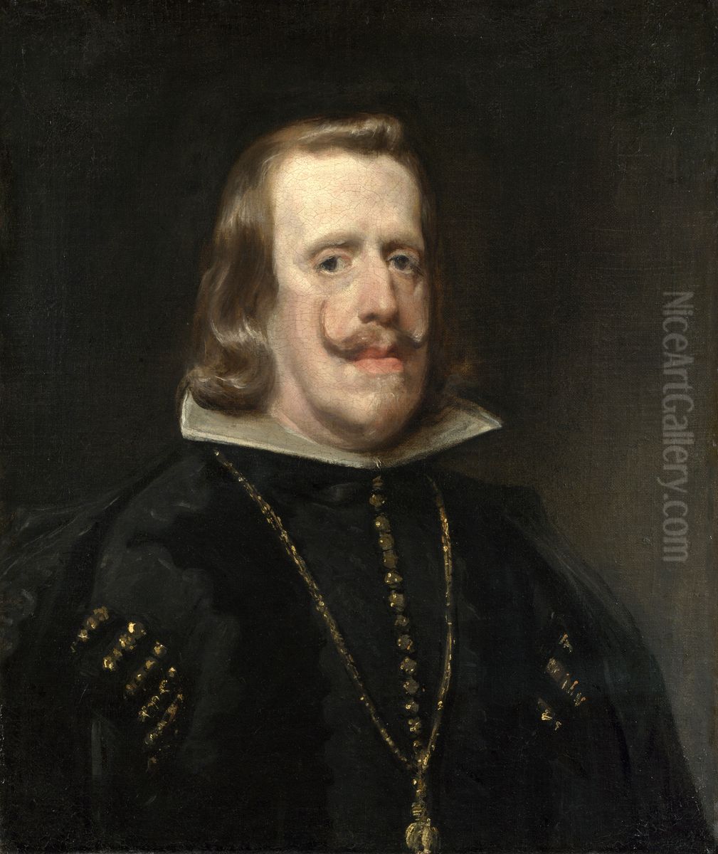Philip IV of Spain Oil Painting by Diego Rodriguez de Silva y Velazquez