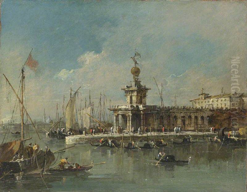 The Punta della Dogana Oil Painting by Francesco Guardi