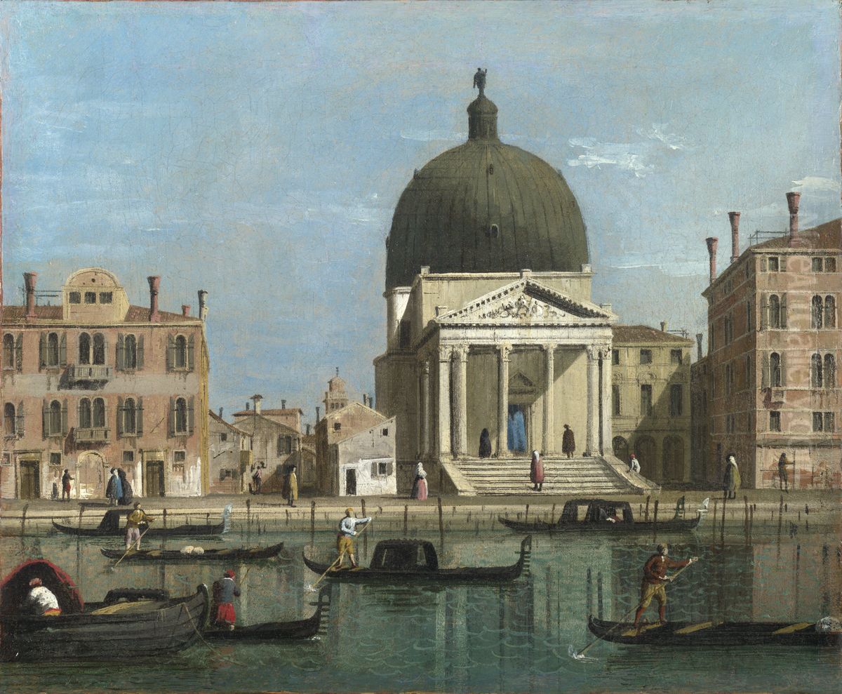 S. Simeone Piccolo Oil Painting by Canaletto