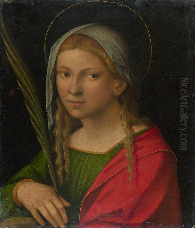 Saint Catherine of Alexandria Oil Painting by Benvenuto Tisi