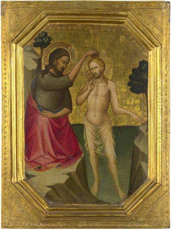 The Baptism of Christ Oil Painting by Lorenzo Monaco