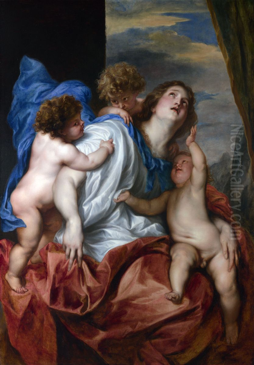 Charity Oil Painting by Sir Anthony Van Dyck