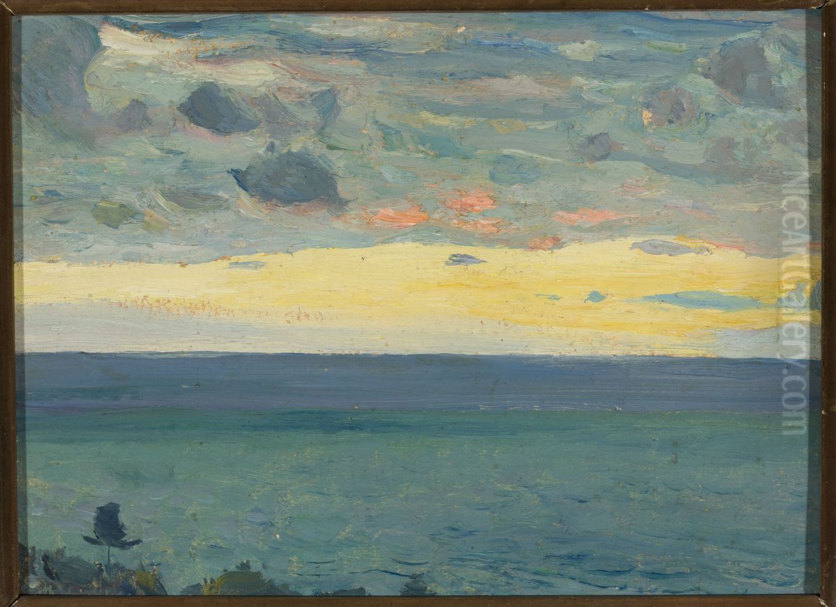 Sea Oil Painting by Mikhail Nesterov