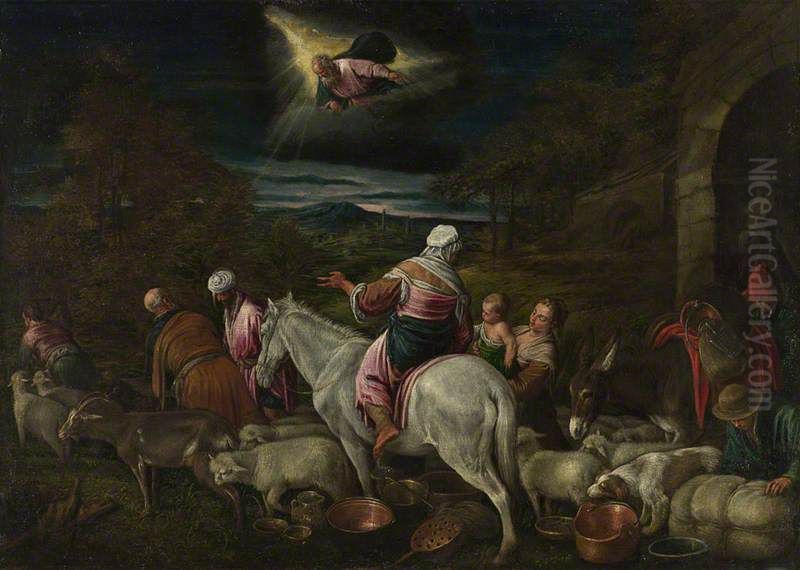 The Departure of Abraham Oil Painting by Jacopo Bassano