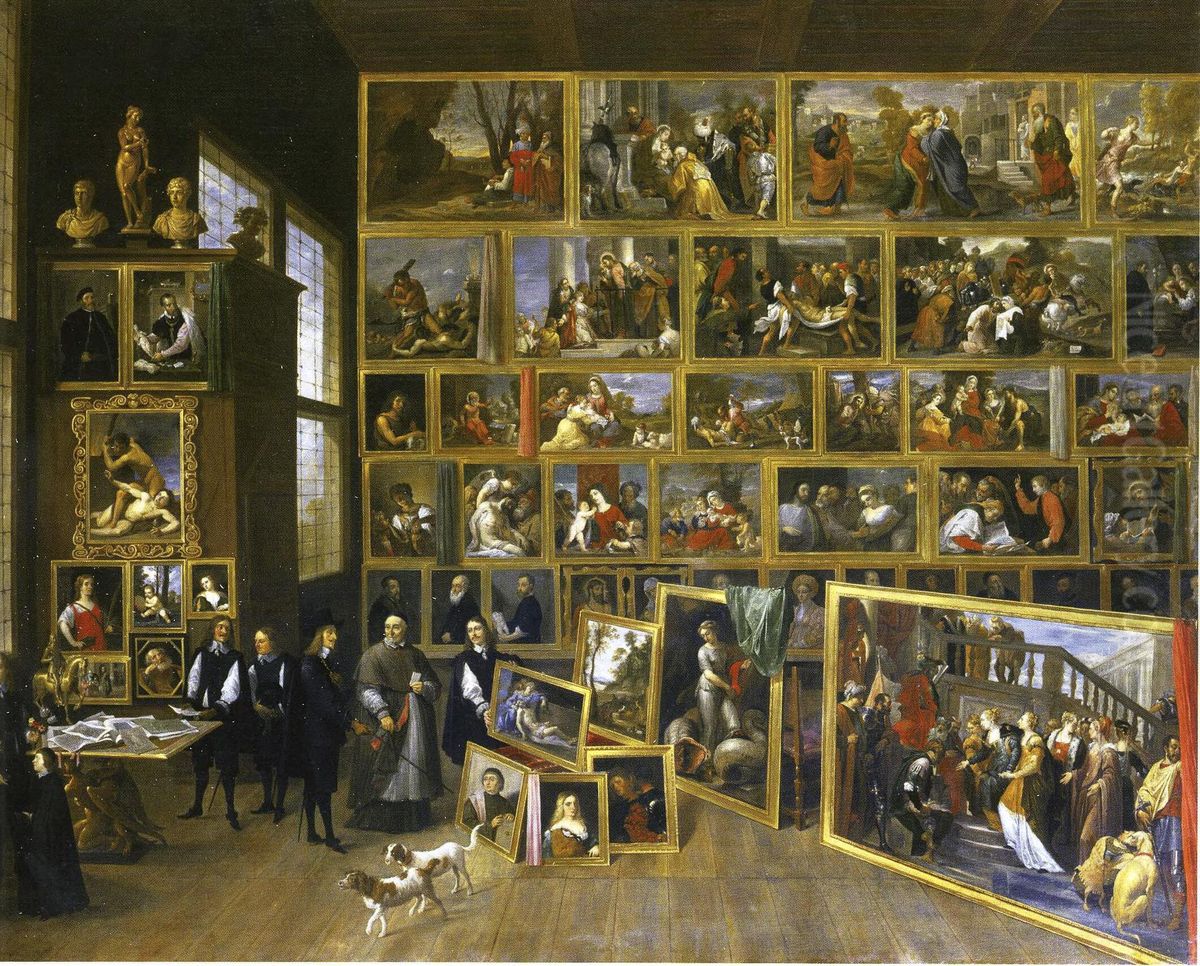 The Brussels Picture Gallery of the Archduke Leopold Wilhelm of Austria (1614-1662) Oil Painting by David Teniers the Younger