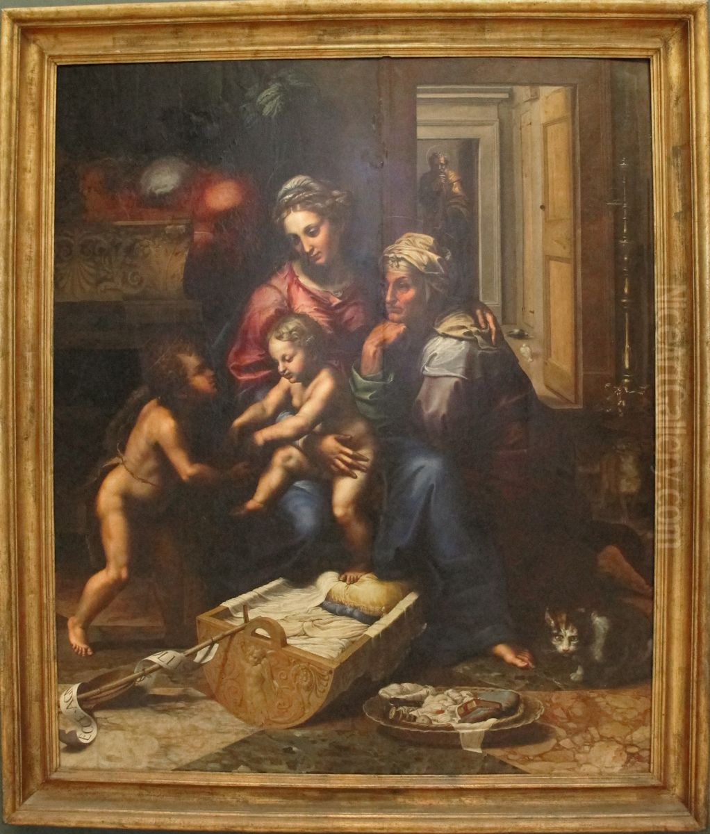 madonna della gatta Oil Painting by Giulio Romano (Orbetto)