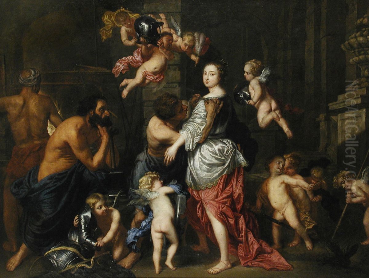 Venus in the Forge of Vulcan Oil Painting by Pieter Thijs