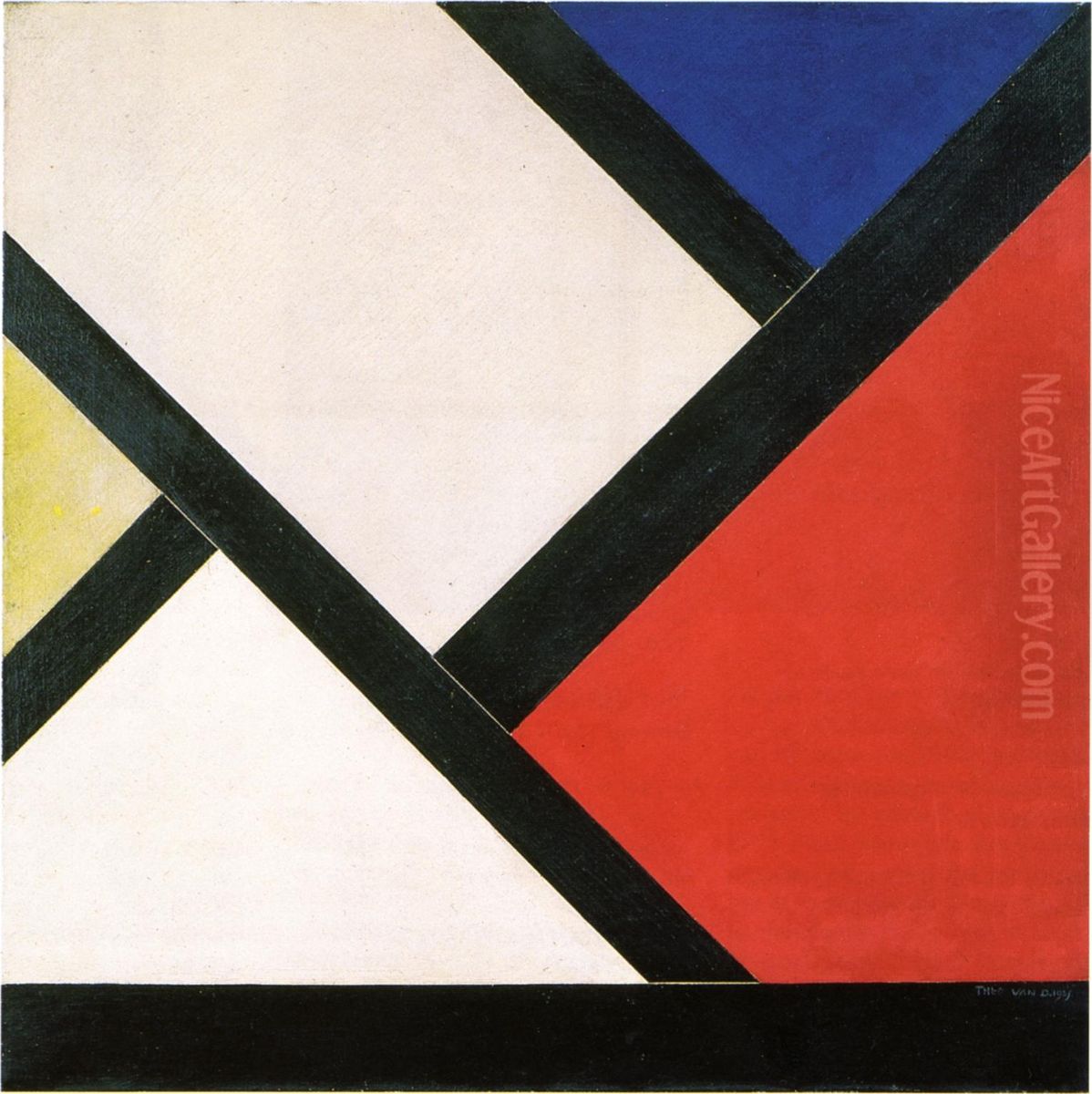 Counter-composition XIV. Oil Painting by Theo van Doesburg