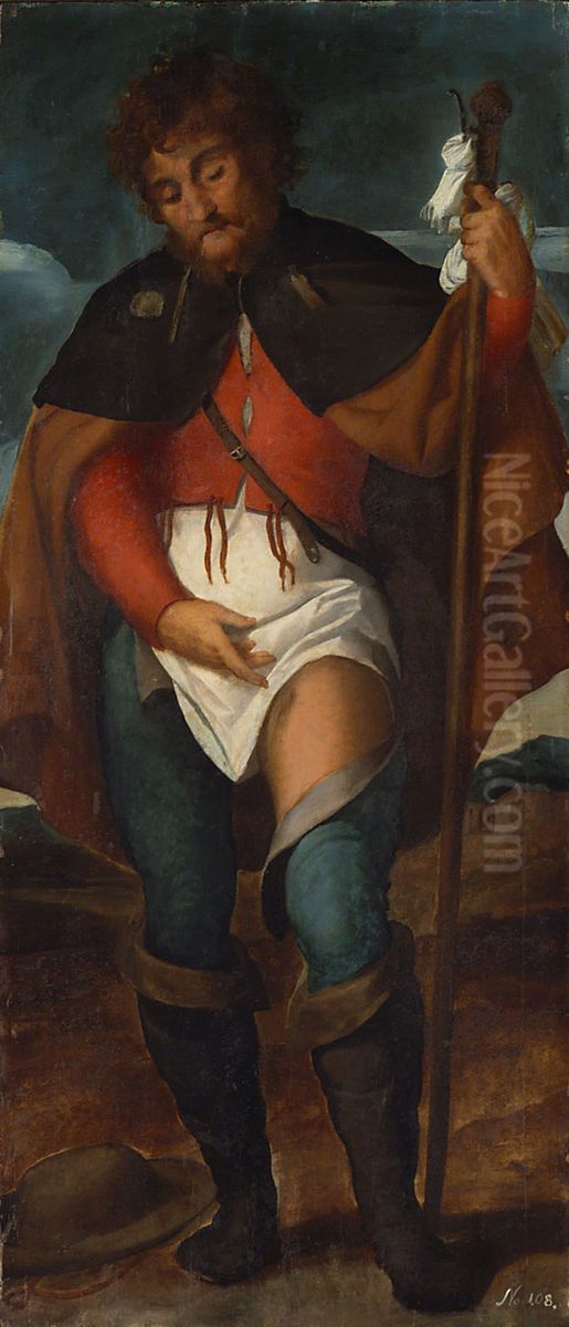 Saint Rochus Oil Painting by Palma Vecchio