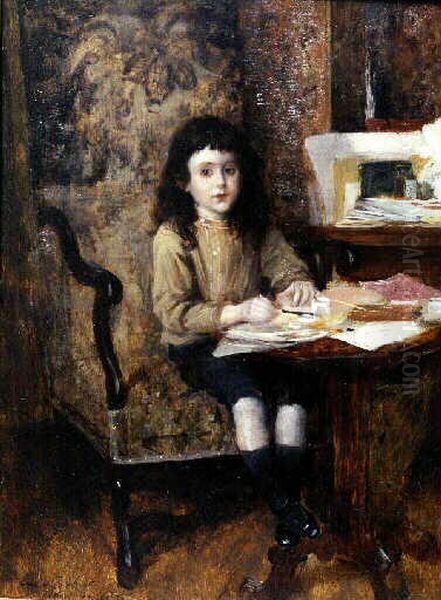 Portrait de Jean Buhot Oil Painting by Norbert Goeneutte