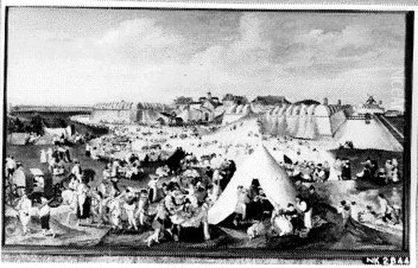 Het slopen van een fort Oil Painting by Pieter Balten