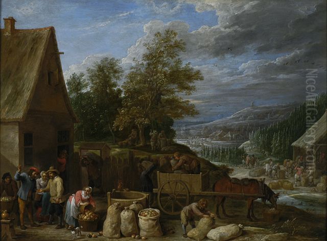 The Four Seasons (Autumn) Oil Painting by David Teniers the Younger