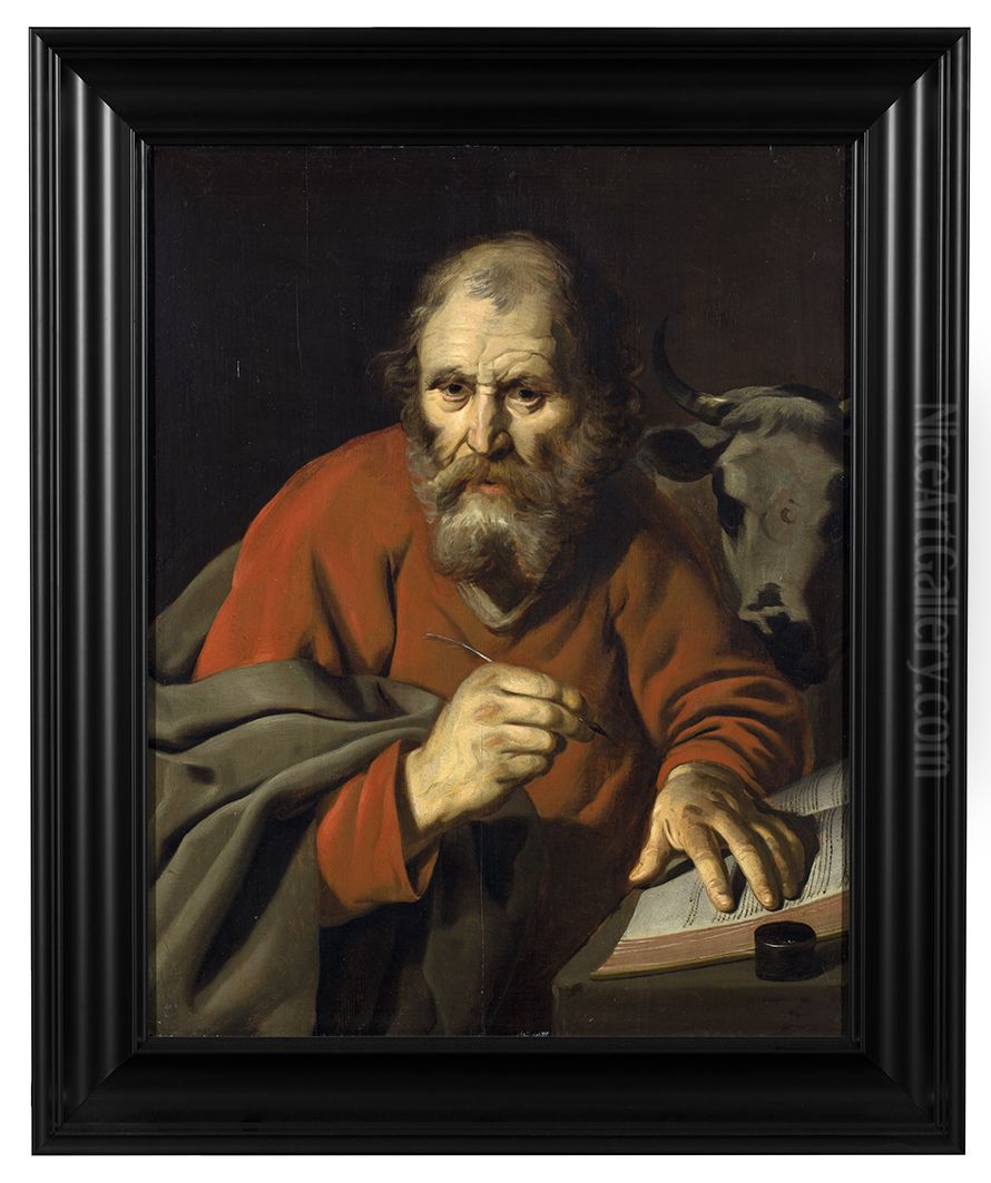 Evangelist Lucas, Oil Painting by Jan de Stomme