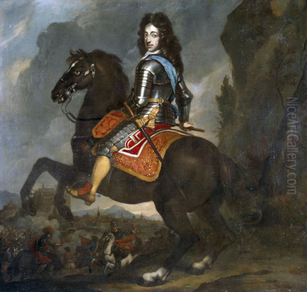 Equestrian portrait of King William III of England Oil Painting by Johannes Voorhout